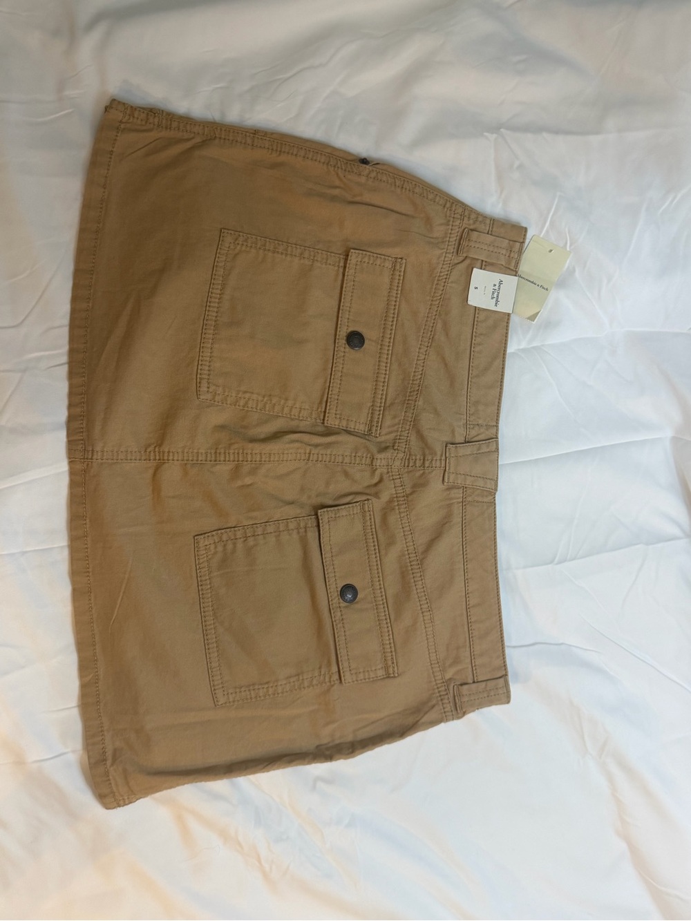Abercrombie & Fitch y2k GRAIL cargo mini skirt NWT size S khaki tan with pockets